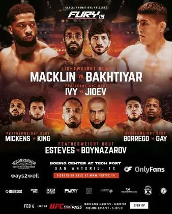 Fury FC 115: Macklin vs. Bakhtiyar