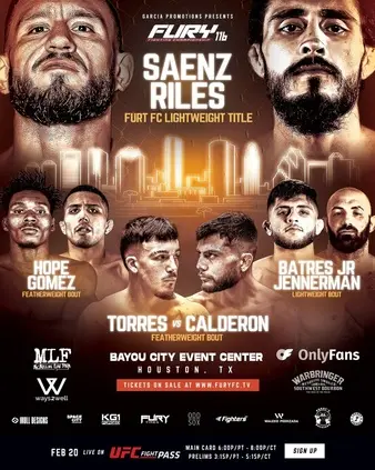 Fury FC 116: Saenz vs. Riles