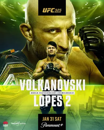 UFC 325: Volkanovski vs. Lopes 2