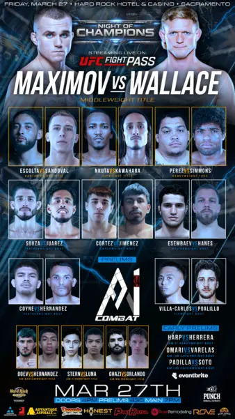 Urijah Faber's A1 Combat 34: Maximov vs. Wallace 2